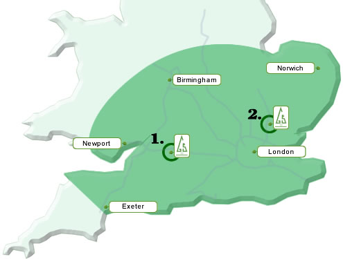 Map Of Kent Coast. London and Kent,
